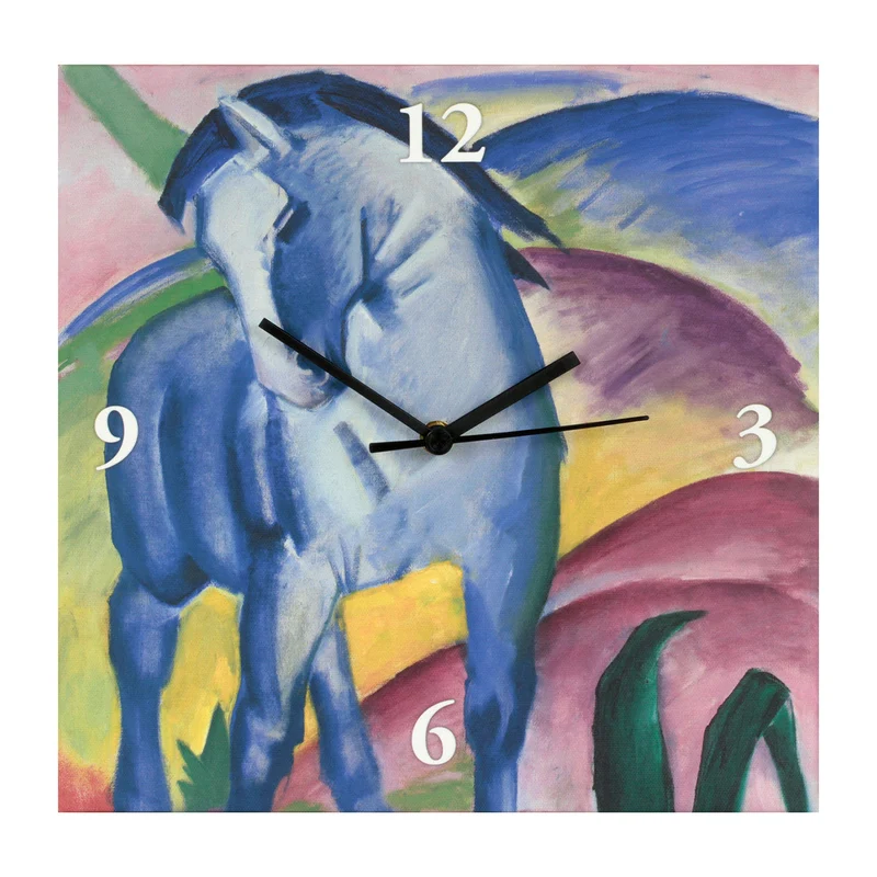 Wanduhr "Blaues Pferd I"