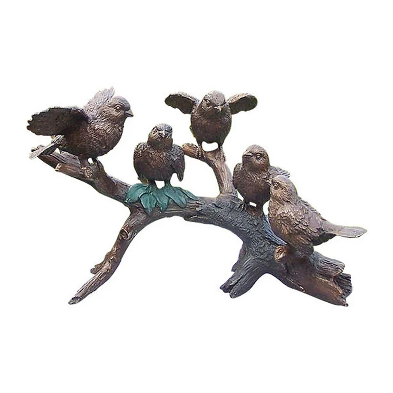 Gartenskulptur "Vögel auf Ast" (groß)