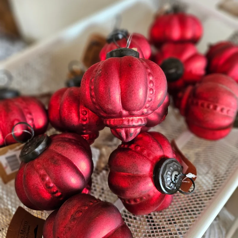 Weihnachtsbaumkugel Zapfen klein -rot-