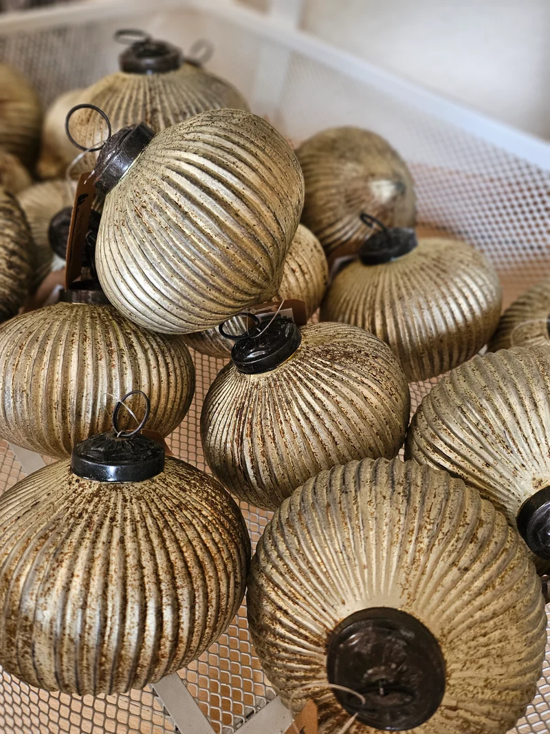 Weihnachtsbaumkugel -antikgold-