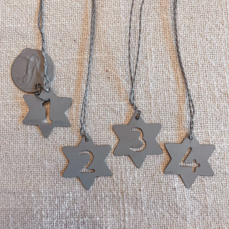 Adventszahlen für Kerzen
