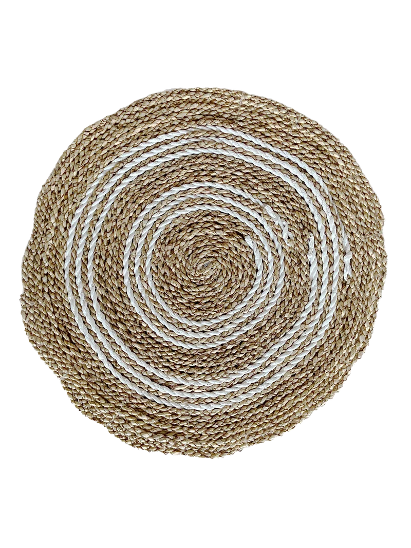 Tischset | Husk in Weiß, Natur
