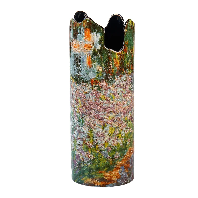 Porzellanvase "Irisbeet in Monets Garten"