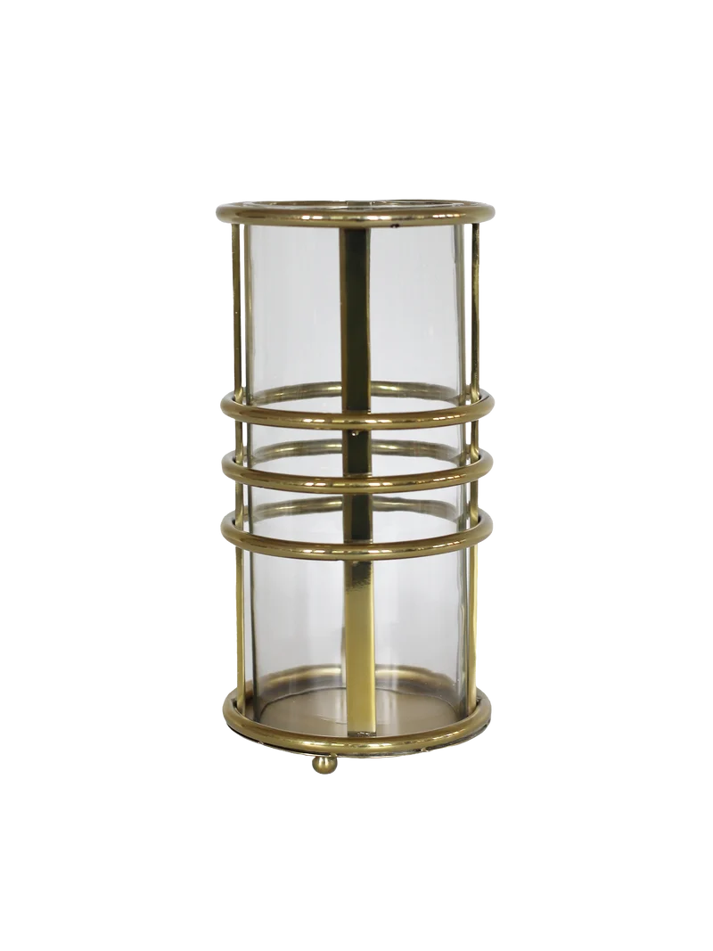 Windlicht | Ginny aus Glas, Gold