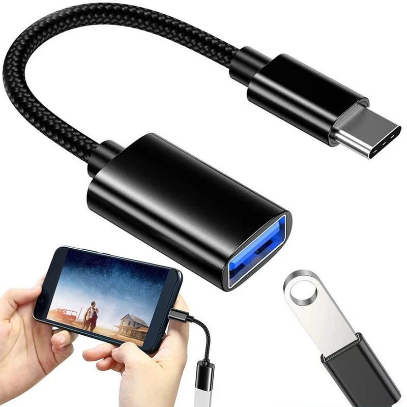 USB-C auf USB-A 3.0 Adapter OTG 11cm Kabel Datenübertragung