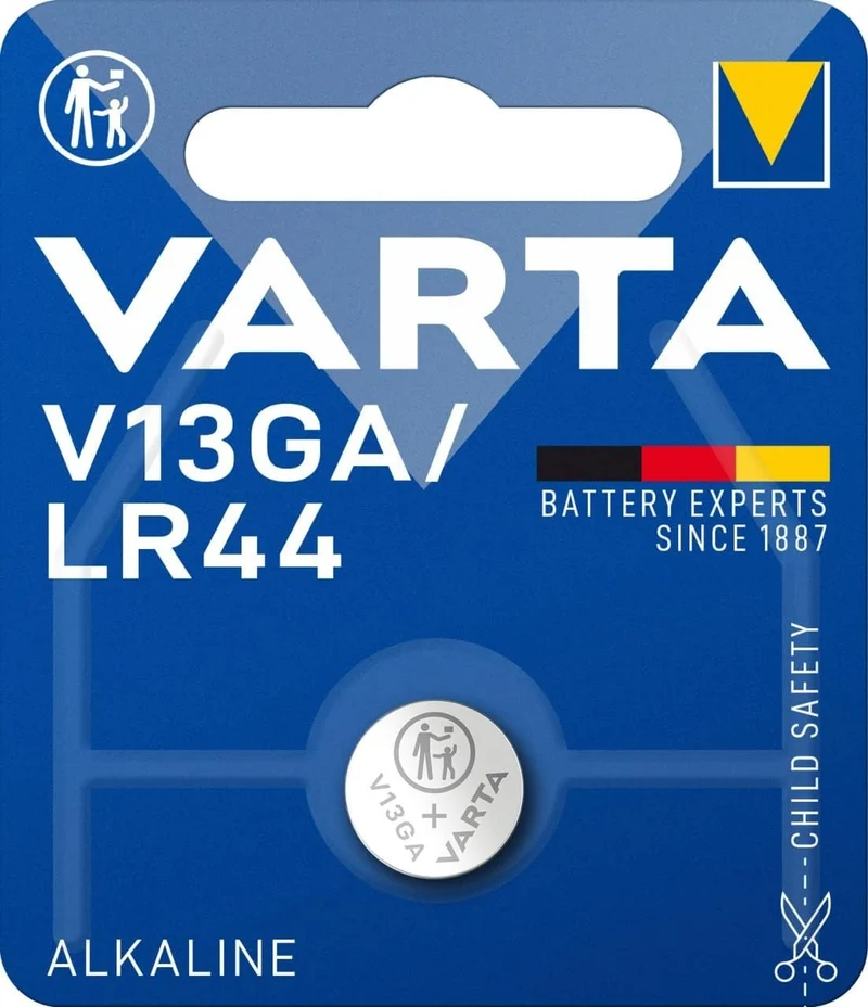 Varta LR44 Batterie 1,5V Knopfzelle V13GA Alkaline 1 stück