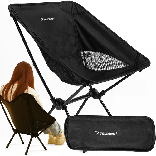 Klappbarer Campingstuhl bis 120 kg – leichter Angelstuhl & Strandstuhl mit Tragetasche für Outdoor