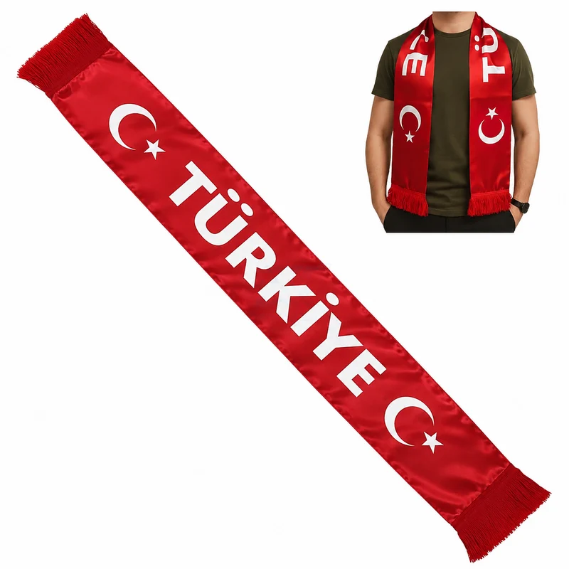 Türkei Fanschal Türkische Flagge Fußball Fanartikel Rot Weiß - Schal