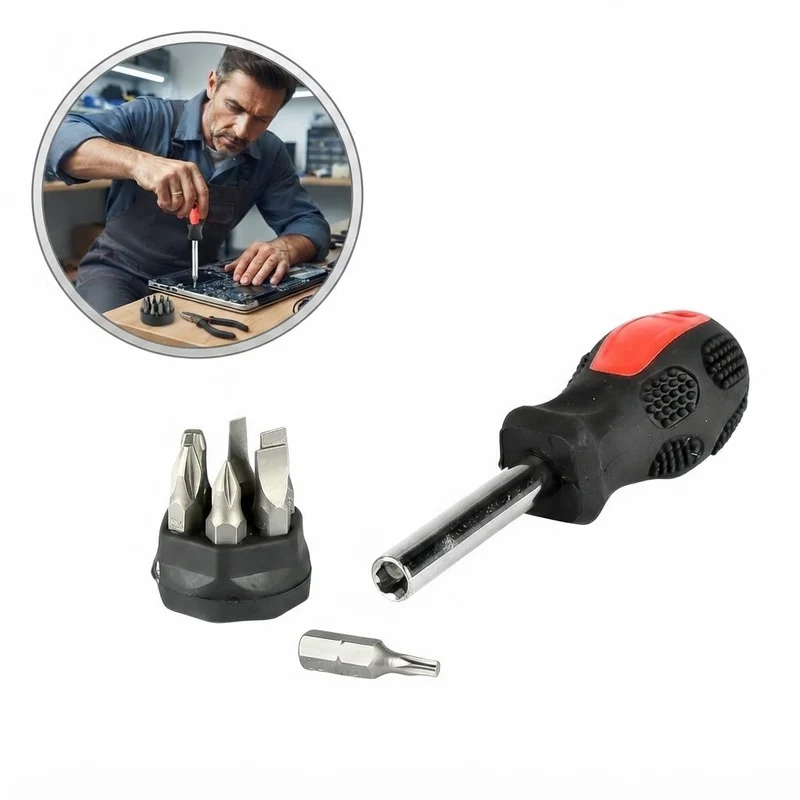 Stubby Schraubendreher Bit Set 7-teilig Kurz Schraubendreher Bit Halter