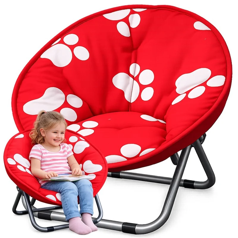 Kinder Moon Chair faltbar Campingstuhl Gartenstuhl Kinderstuhl Rot