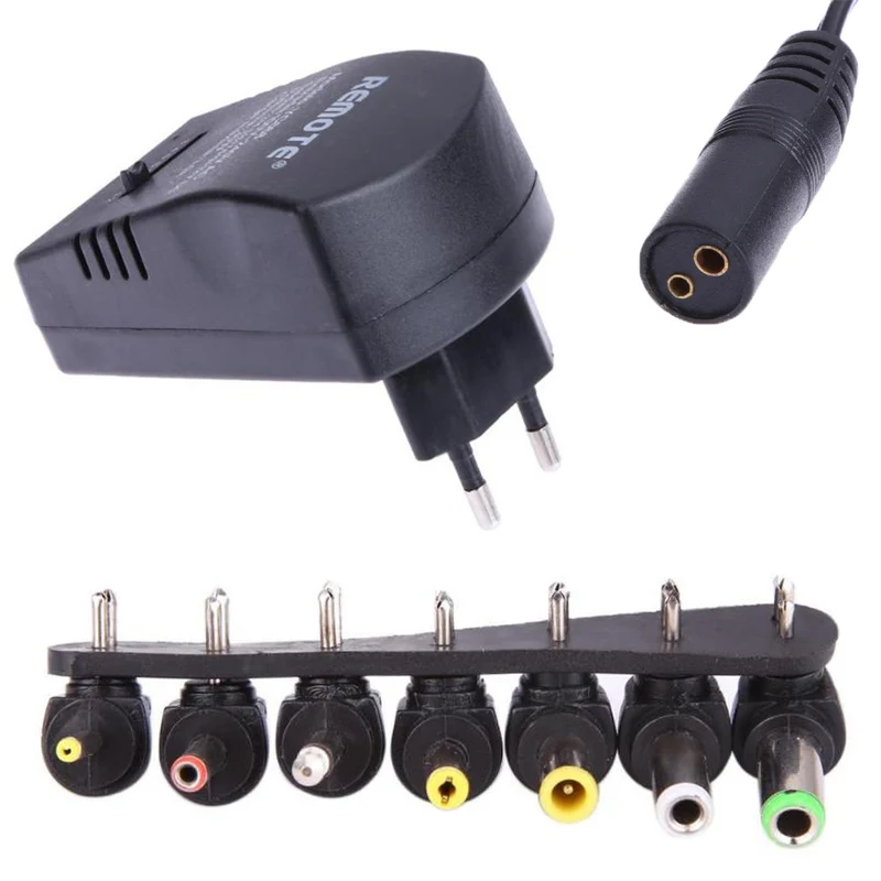 Universal Netzteil 3V–12V 30W mit 7 Adaptersteckern – Regelbares Ladegerät