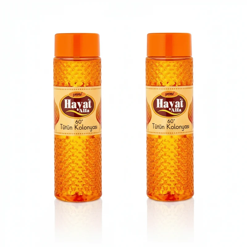 Hayat Alfa Kolonya Tabak Duft 400 ml 60% Alkohol – 2 Stück