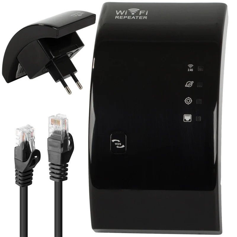 WLAN Repeater 300 Mbps – WiFi Verstärker 2.4 GHz mit WPS & Access Point Modus
