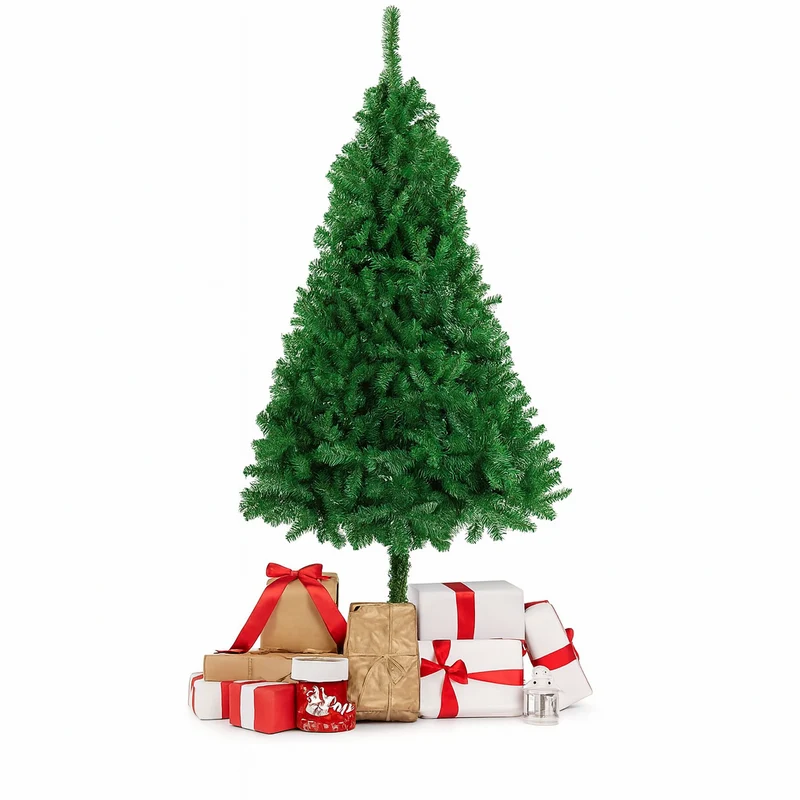 150cm Weihnachtsbaum Grün mit 350 Spitzen und Metallständer Unbeleuchtet 🎄