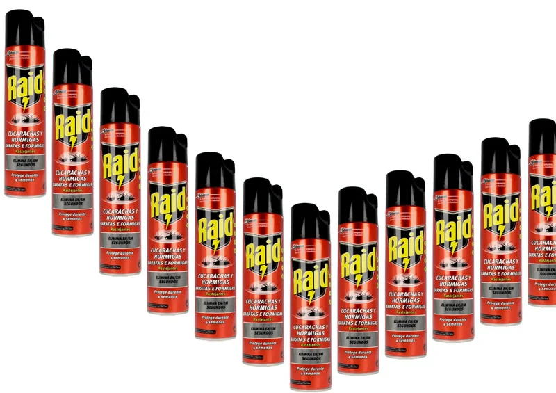 5 x Raid Insektenspray Sofortwirkung gegen kriechende Schädlinge & Ungeziefer 400ml
