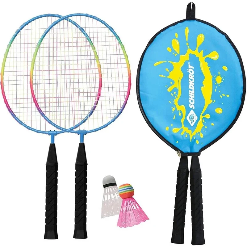 Federball Set Badminton – 2 Schläger 45,5 cm 2 Bälle mit Tasche Freizeit