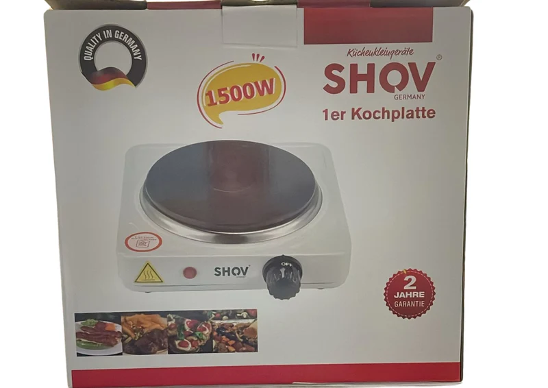 Einzelkochplatte 1500W Elektro Kochplatte tragbar Camping Herd