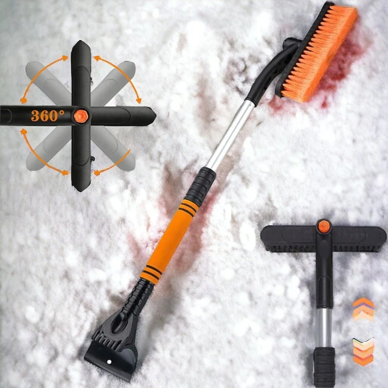 ZHSIHAI 2 in 1 Schneebesen mit Eiskratzer, Windschutzscheibe Glas buz kazıyıcı
