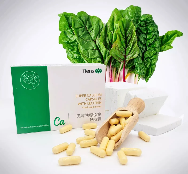 TIENS CALCIUM KAPSELN MIT LECITHIN Vitamin C, Vitamin E, Thiamin, Vitamin B12
