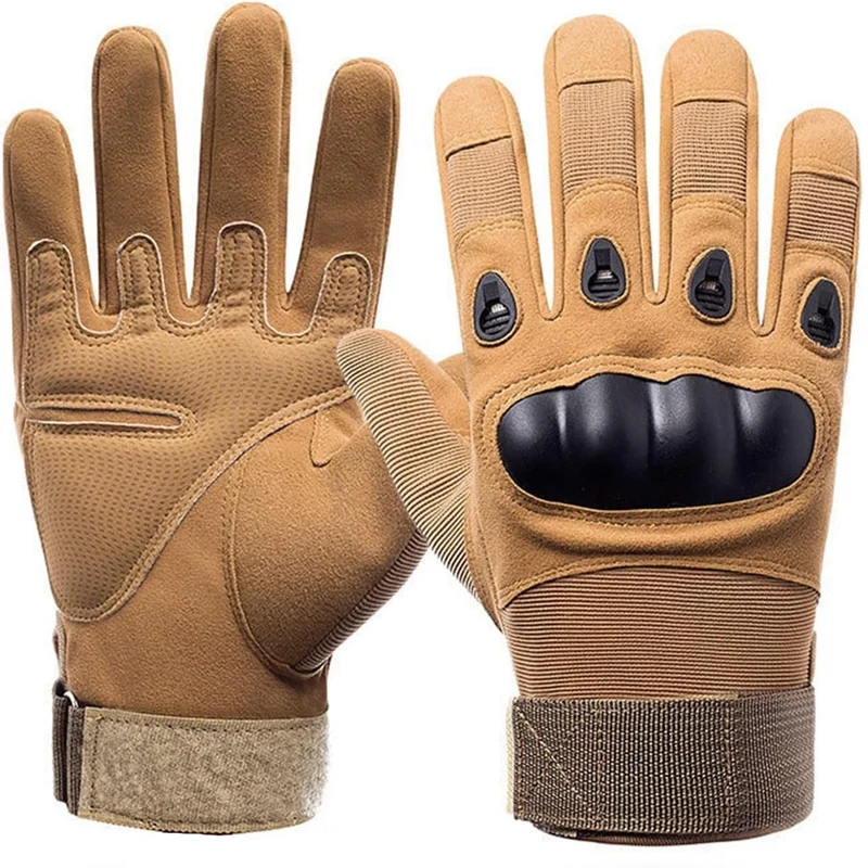 Taktische Thermo Handschuhe XL Khaki – Touchscreen Winterhandschuhe mit Knöchelschutz