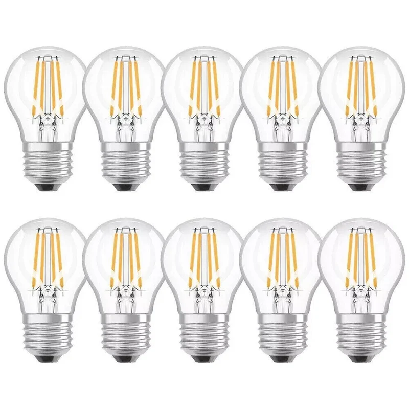 10x Osram LED Filament Tropfen 4W E27 klar 470lm Kaltweiß Cool White nicht dimmbar