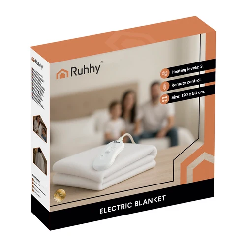 Elektrische Heizmatte 150×80 cm – Heizunterbett mit 3 Heizstufen und Fernbedienung