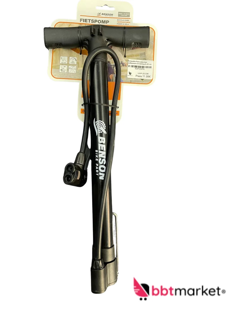 Mini Fahrradpumpe 10 BAR / 145 PSI – Kompakte Handpumpe mit Standfuß