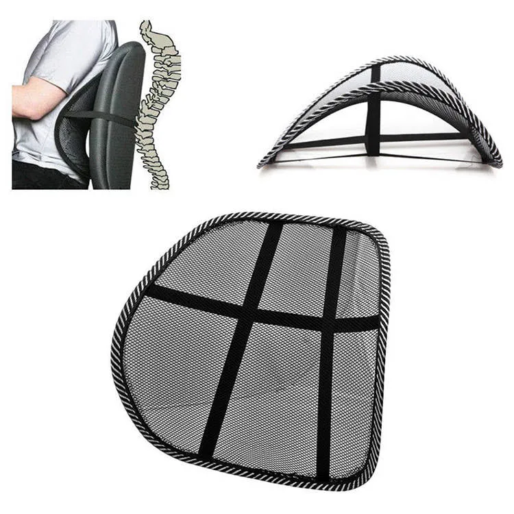 Ergonomische Rückenstütze für Bürostuhl & Autositz – Lendenwirbelstütze Rückenlehne - Orthopädische Rückenstütze mit Massagefunktion – Ergonomisches Mesh für Stuhl & Auto 5901785363272