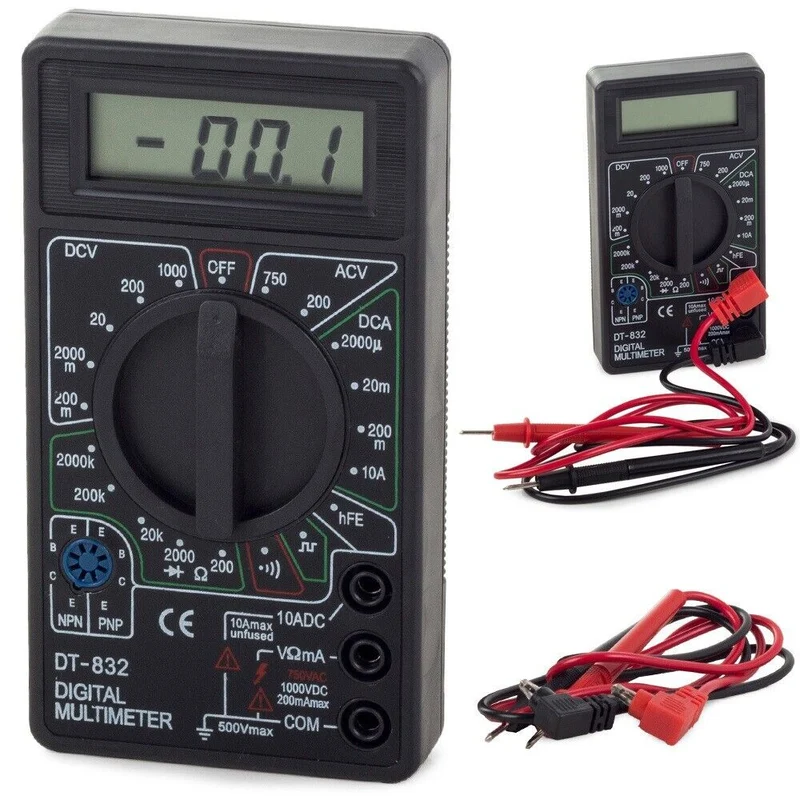 Digital Multimeter Stromprüfer Vielfach-Messgerät Voltmeter Spannungsmesser V Neu