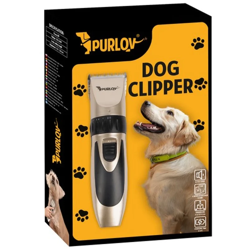Profi Tier Schermaschine für Hunde & Katzen – Leiser Akku Trimmer mit 4 Aufsätzen 0,8–12 mm