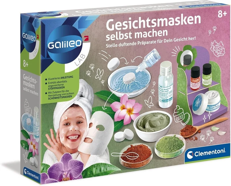 Clementoni Galileo Lab Gesichtsmasken selber machen – DIY Kosmetik Set für Kinder ab 8