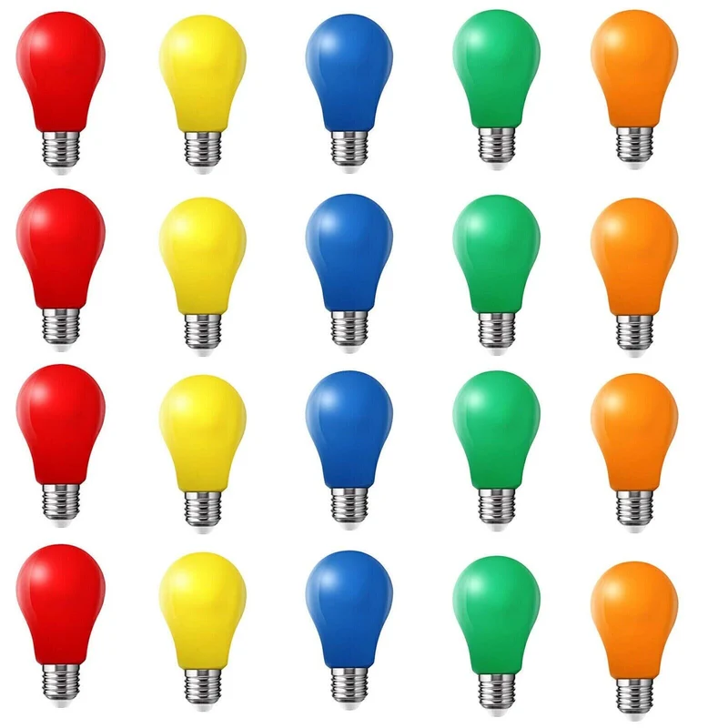 20x LED Glühbirnen E27 bunt 3W farbige Beleuchtung Party Garten