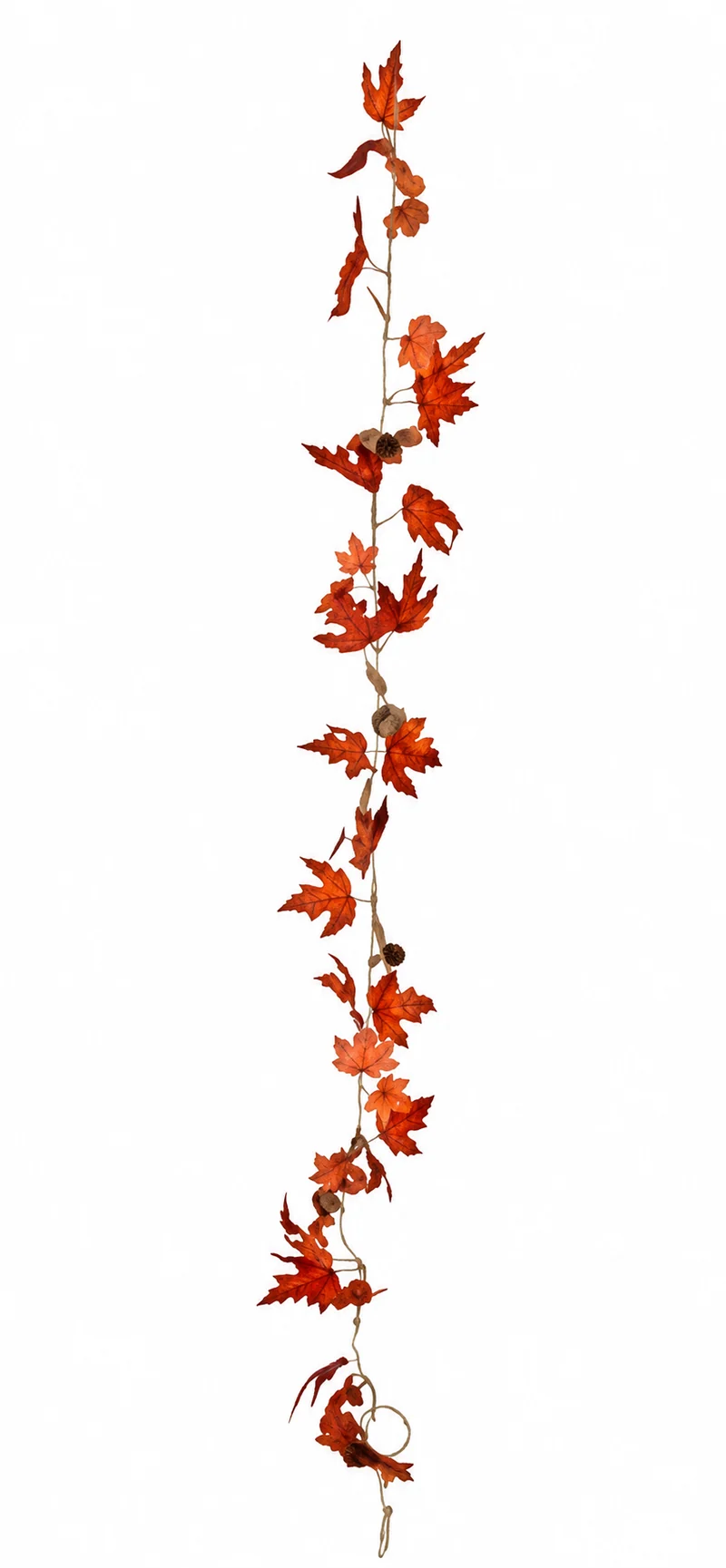Herbstliche Girlande mit Blättern und Zapfen, ca. 180 cm