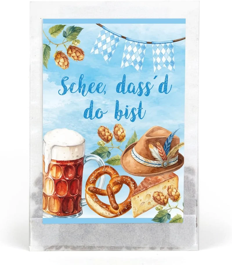 Samentütchen Bienenwiese 10er-Set, bayerisches Design, Wildblumen-Saatgut