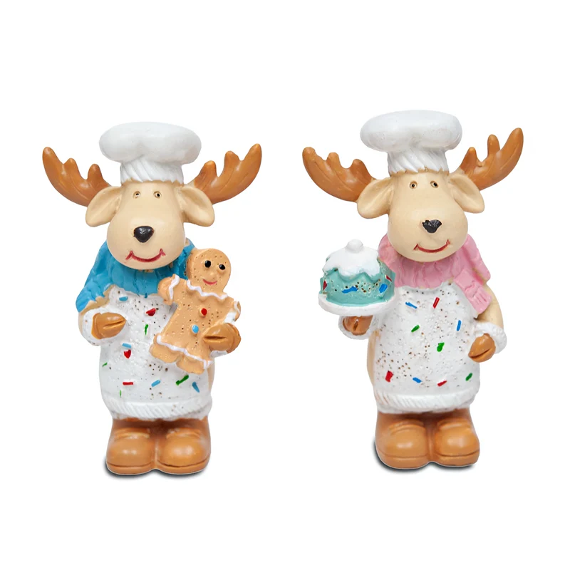Elche Figuren Konditor 2er Set Pastell ca. 7 cm hoch