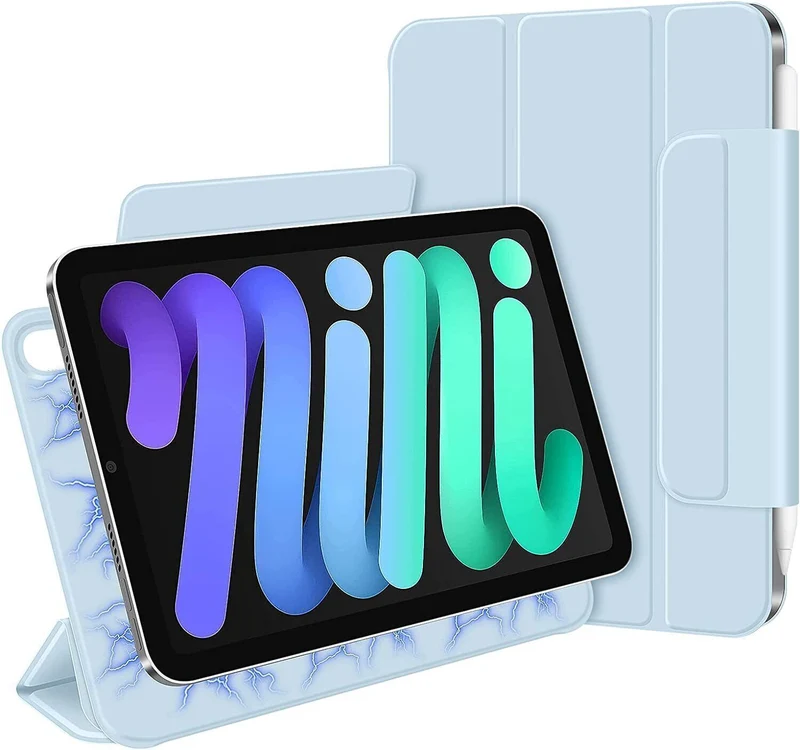 Magnetische Hülle für iPad Mini 6 (2021, 8.3 Zoll) mit Auto Sleep & Pencil Ladefunktion