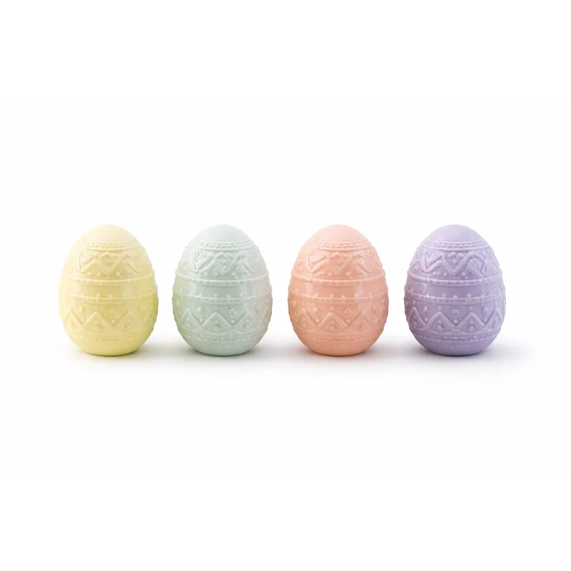 Logbuch-Verlag Porzellan Osterei Deko 4er Set Pastell 5,5 cm - Osterdeko Eier aus Porzellan für Tischdeko, Frühlingsdeko oder Osternest - Pastellfarbene Osterdeko