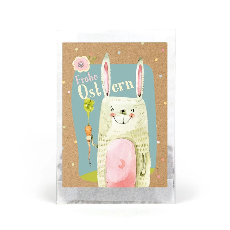 Samentütchen Ostern 10er Set mit Osterhasen-Motiv