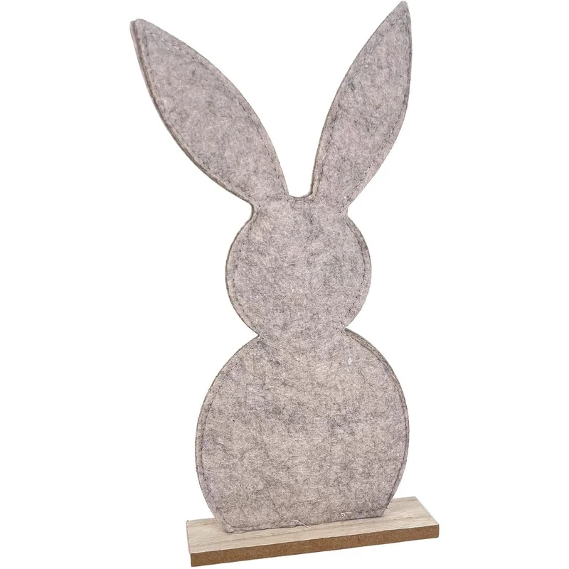 Logbuch-Verlag Filz-Osterhase zum Stellen braun 33 cm groß Dekofigur mit Standfuß Frühlingsdeko Ostern Naturstil