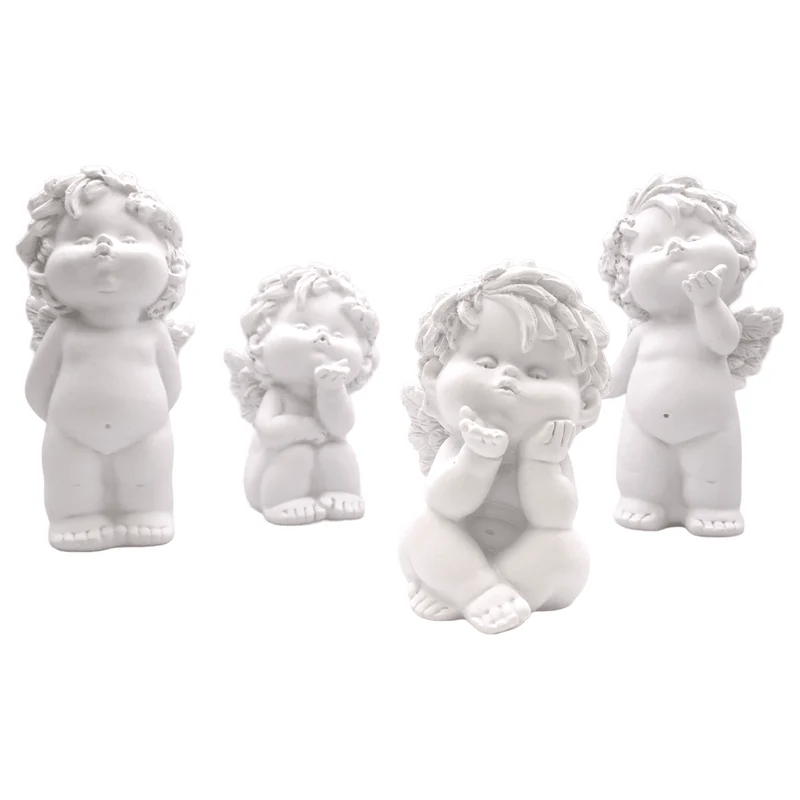 Küssende Igor-Engel 4er Set weiß ca. 9–12 cm