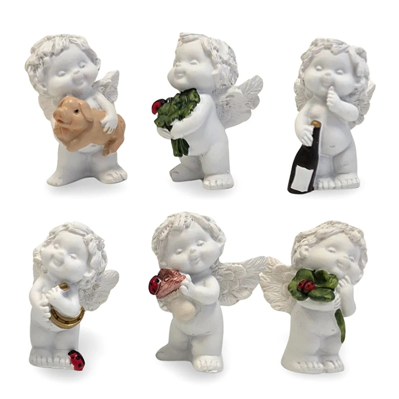 Igor-Engel Neujahr 6er Set weiß ca. 4,5 cm