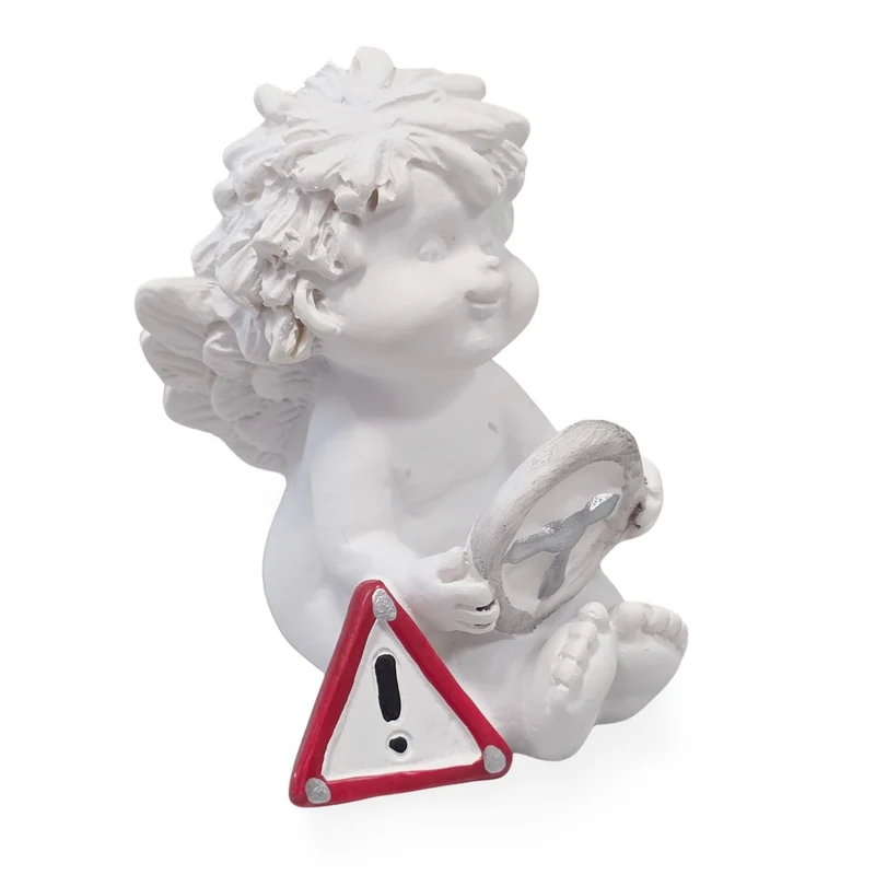 Igor Schutzengel mit Steuerrad weiß ca. 6–7 cm