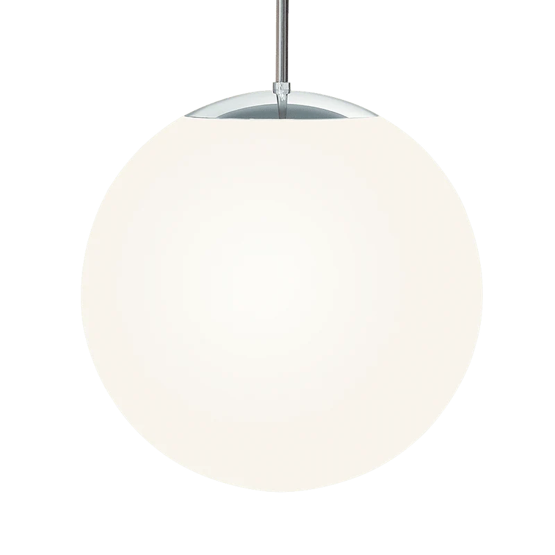 HL 99 Pendelleuchte mit Opalkugel Chrom - Tecnolumen
