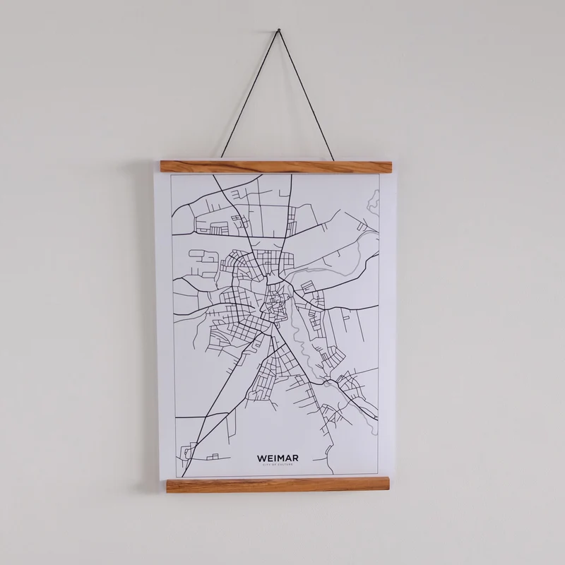 Stadtplan Weimar Poster