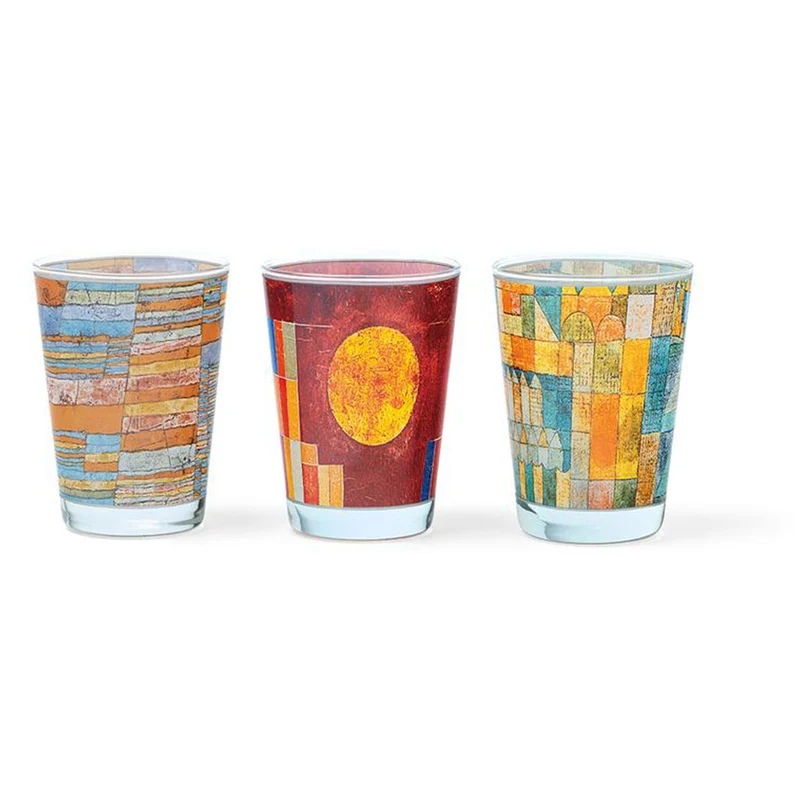3 Glas-Windlichter mit Künstlermotiven (Set 1)