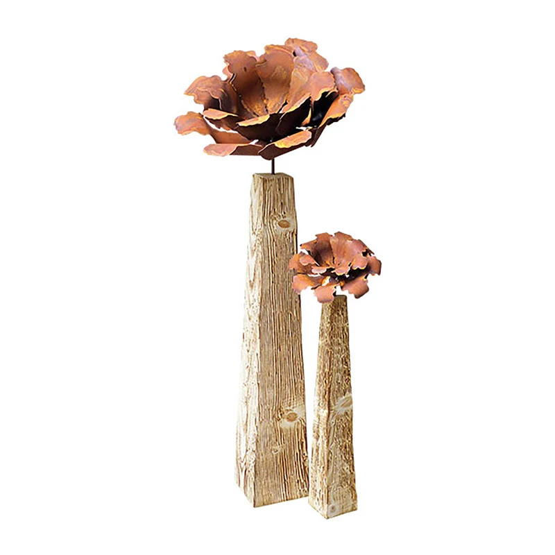 2 Gartenstelen "Kamelienblüte"