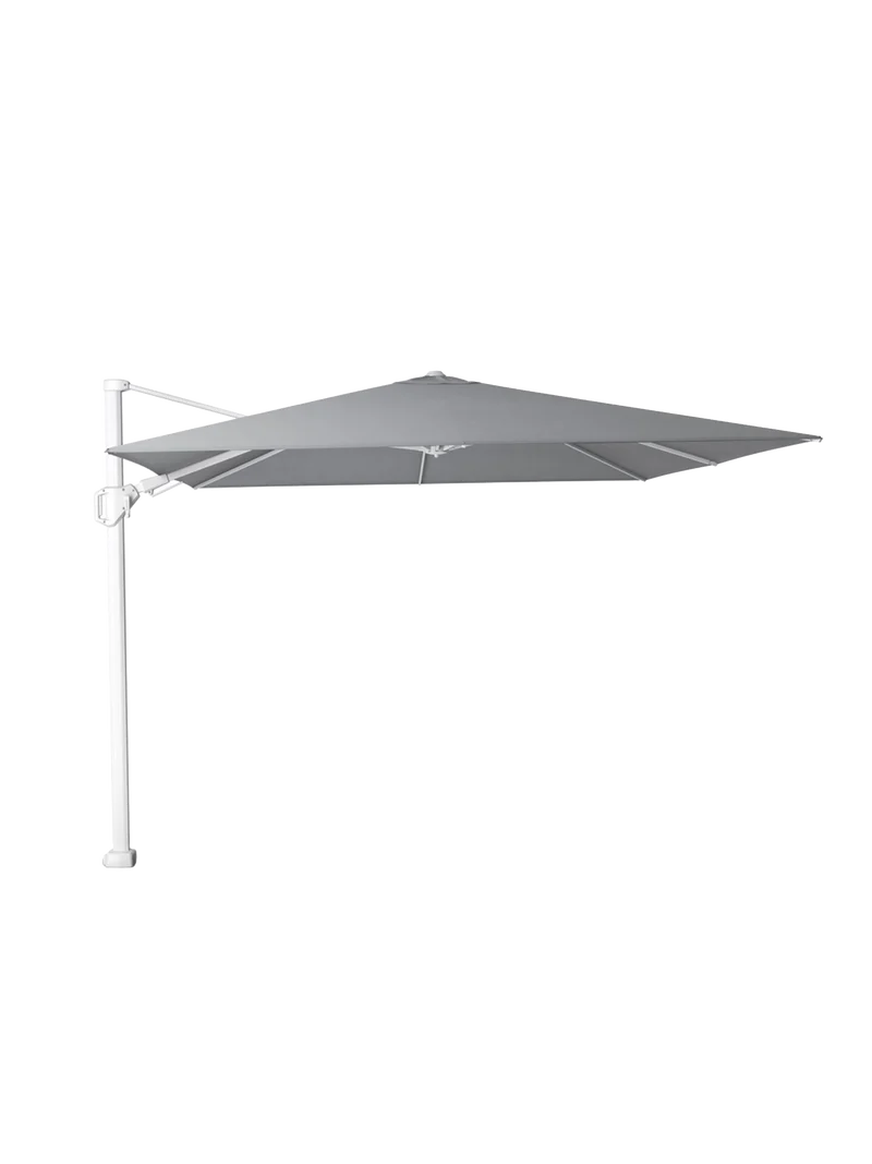 Ampelschirm | "Mercury" 300x300 cm – Gestell White / Bezug Manhattan Grey