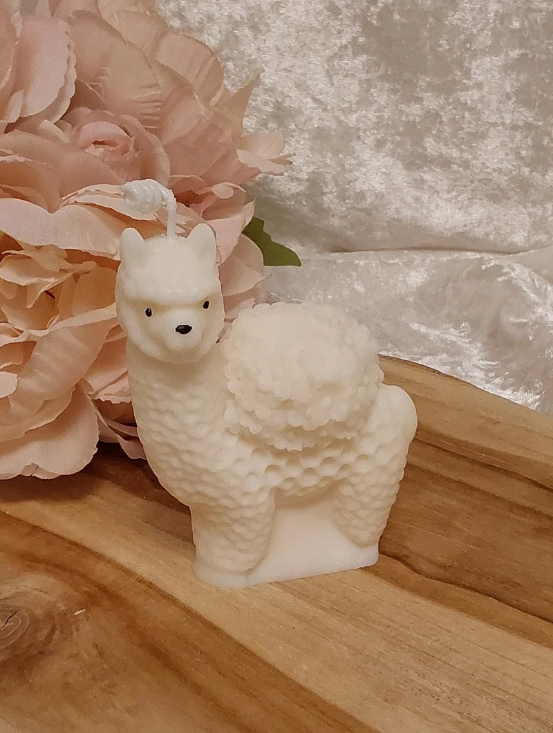 Alpaka mit Blumenrücken