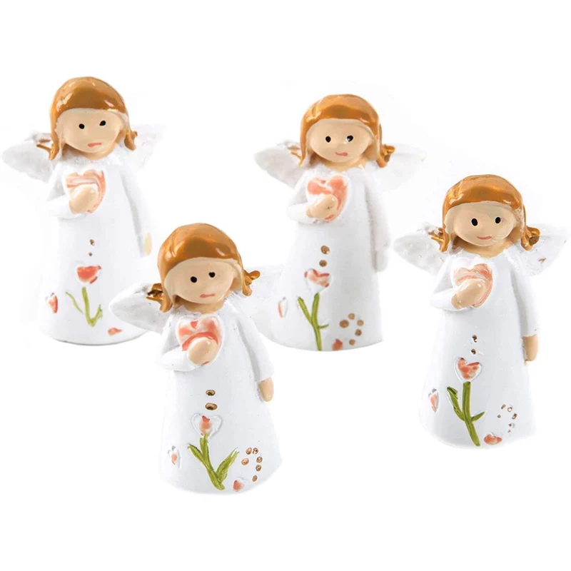 4 kleine Mini Engelfiguren 4,5 cm Weihnachtsengel Gastgeschenk Taufe Kommunion Firmung Engel
