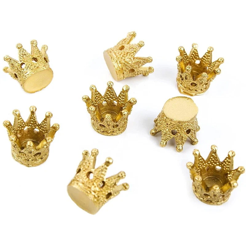 8 kleine goldene Kronen 2,5 cm